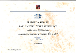 Záštita předseda Senátu PČR