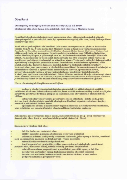 Strategie 2015-2020