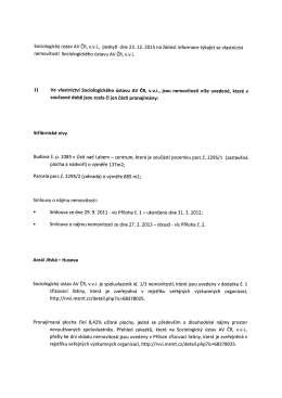 Sociologický ústav AV ČR, v.v.i., poskytl dne 23. 12. 2015 na žádost