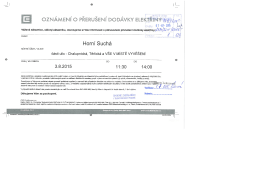 O PŘERU&Scaron;EN&Iacute; DOD&Aacute;VKY ELEKTŘ&Iacute;N