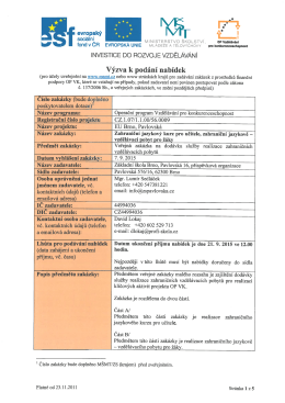 V&yacute;zva - Z&Scaron; Brno, Pavlovsk&aacute; 16