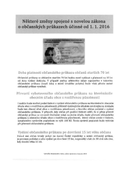 občansk&yacute;ch průkazech