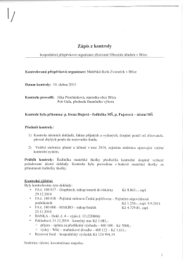 Zápis Z kontroly
