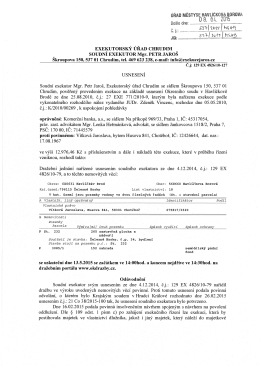 Dražba - exekutorsk&yacute; &uacute;řad Chrudim