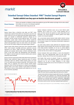 İstanbul Sanayi Odası İstanbul PMI™ İmalat Sanayi Raporu
