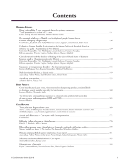 Contents - Our Dermatology Online journal