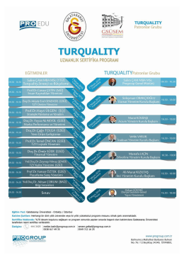 Page 1 ::::: TURQUALITY iiiiii" / Patronlar Grubu SÜSEM