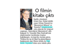 O filmin kitabı &ccedil;ıktı