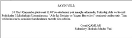 Aile İçi İletişim ve Yaşam Becerileri