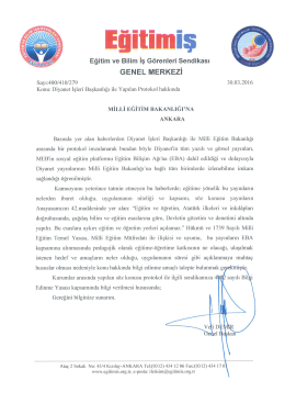 MEB`e yazdığımız yazı i&ccedil;in tıklayınız