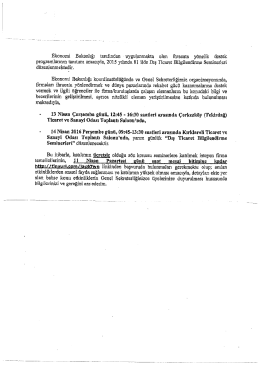 Yazı ve Taslak Program (3 sayfa)