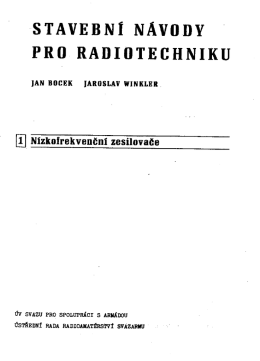 STAVEBN&Iacute; N&Aacute;VODY PRU RADIUTECHNIKU