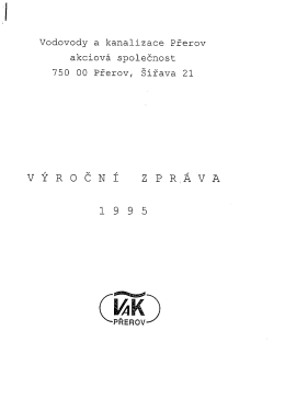 VÝROČNÍ ZPRÁVA - Vodovody a kanalizace Přerov