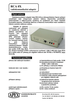 RCA 0X radiokomunikační adaptér