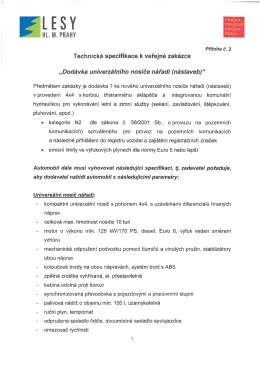 příloha č. 2 - technická specifikace