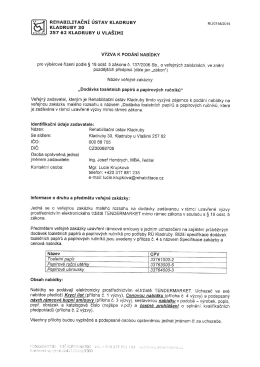 1. Výzva k podání nabídky - Rehabilitační ústav Kladruby