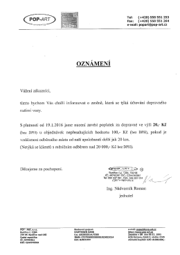 OZN&Aacute;MEN&Iacute; - POP