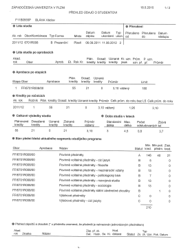 Politologie – studium 2011 až 2012