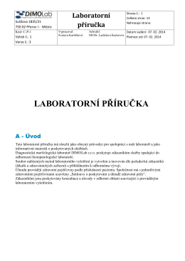 Laboratorní příručka  - cytologicka