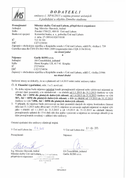 y DODATEKčI - Městské služby Ústí nad Labem, příspěvková