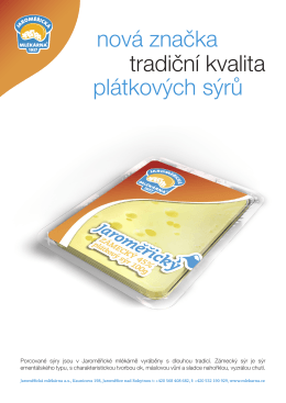 nová značka tradiční kvalita plátkových sýrů