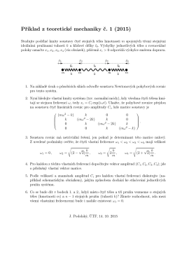 Příklad z teoretické mechaniky č. 1 (2015)