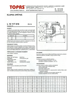 Klapka zpětná L10 117 616