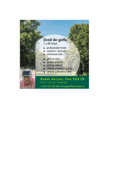 `Úvod do golfu - Golf Club Poděbrady