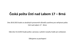 Česká pošta Ústí nad Labem 17 – Brná