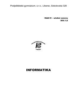 XIII. Informatika - Podještědské gymnázium