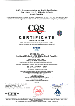 CQS - Czech Association for Quality Certification Pod