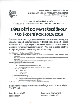 ZÁKLADNÍ ŠKOLA A MATEŘSKÁ ŠKOLA
