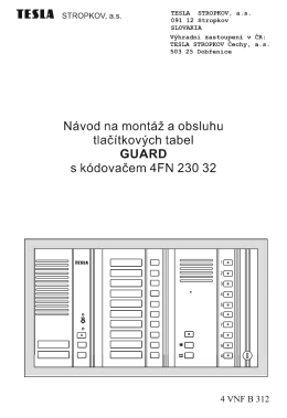 TT GUARD s kódovačem KZ