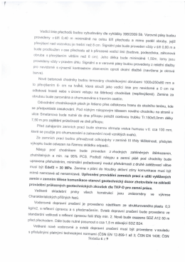 Vodící linie přechodů budou vybudovány dle vyhlášky - e