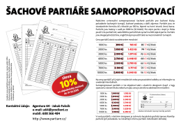 Nabídkový leták na samopropisovací šachové partiáře