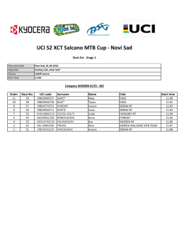 UCI S2 XCT Salcano MTB Cup