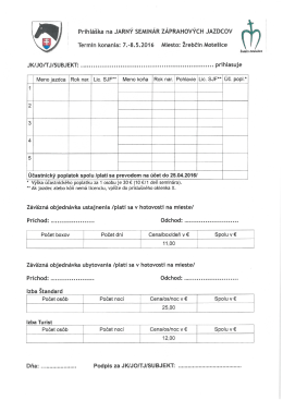 Prihl&aacute;&scaron;ka na semin&aacute;r