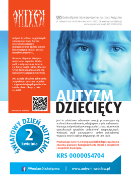 pobierz plakat - Dolnośląskie Stowarzyszenie na rzecz Autyzmu