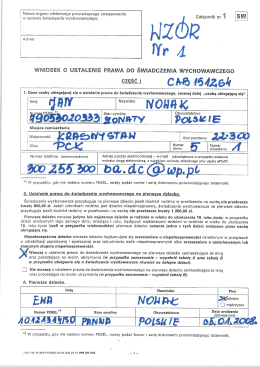 Page 1 Nazwa organu właściwego prowadzącego postępowanie w