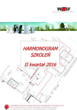 HARMONOGRAM SZKOLEŃ II kwartał 2016