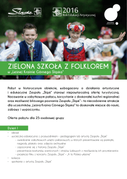 zielona szkoła z folklorem - Leśna Kraina Górnego Śląska