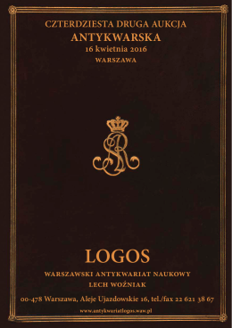 Katalog - Antykwariat LOGOS