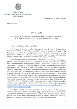 Page 1 NACZELNEJ RADY ADWOKACKIEJ Rafał Dębowski