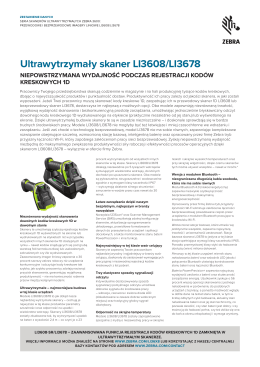 Ultrawytrzymały skaner LI3608/LI3678