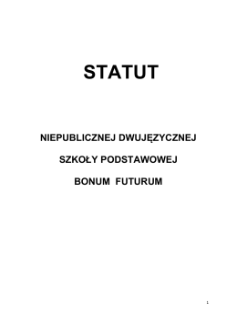 statut - BONUM FUTURUM