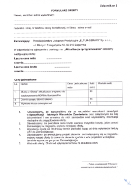 Załącznik nr 2 - Eltur serwis