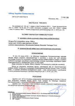 Decyzja Nr 7/WC/2016