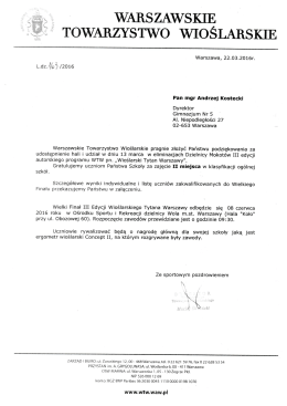 podziękowanie - Gimnazjum nr 5