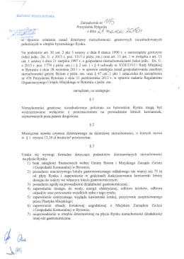 Zarządzenia nr 115 Prezydenta Bytomia z dnia 21 marca 2016r.