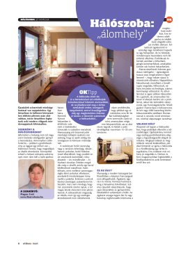 Hálószoba: "álomhely"